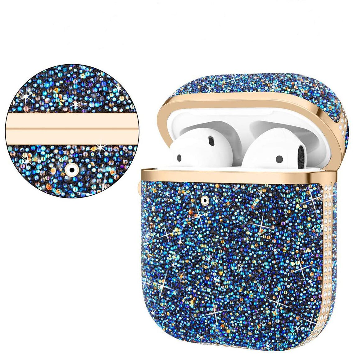 Soft Electroplating Fashion Star Diamond Earphone Sleeve