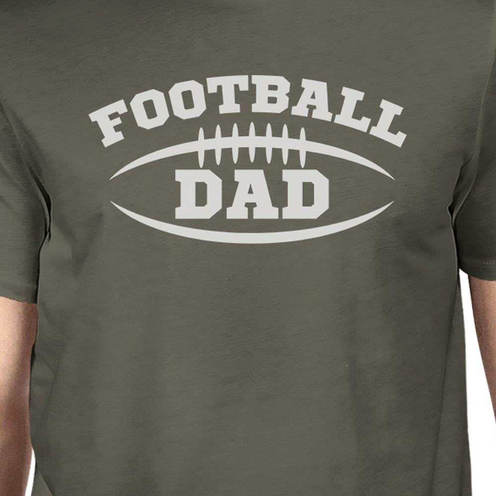 Football Dad Mens Dark Gray Cotton Graphic T-Shirt