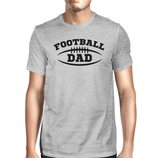 Football Dad Mens Grey Round Neck Cotton Shirt