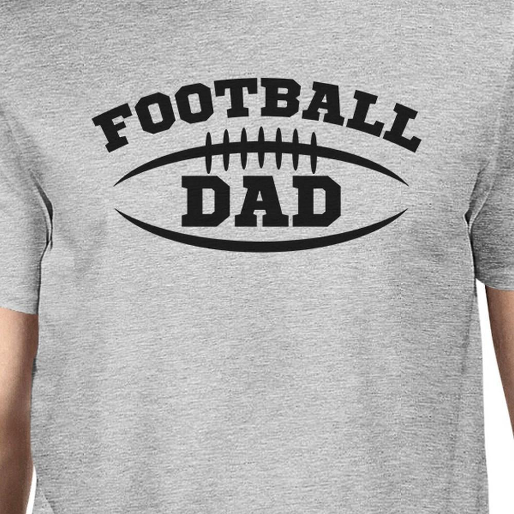 Football Dad Mens Grey Round Neck Cotton Shirt