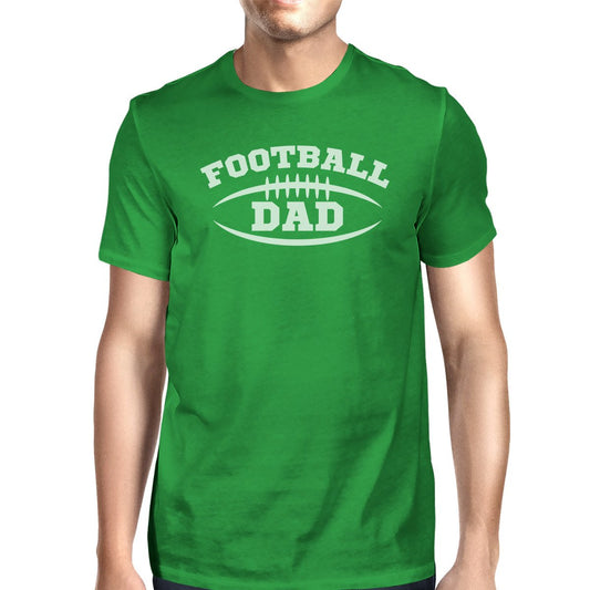 Football Dad Men's Green Funny Design Tee Birthday