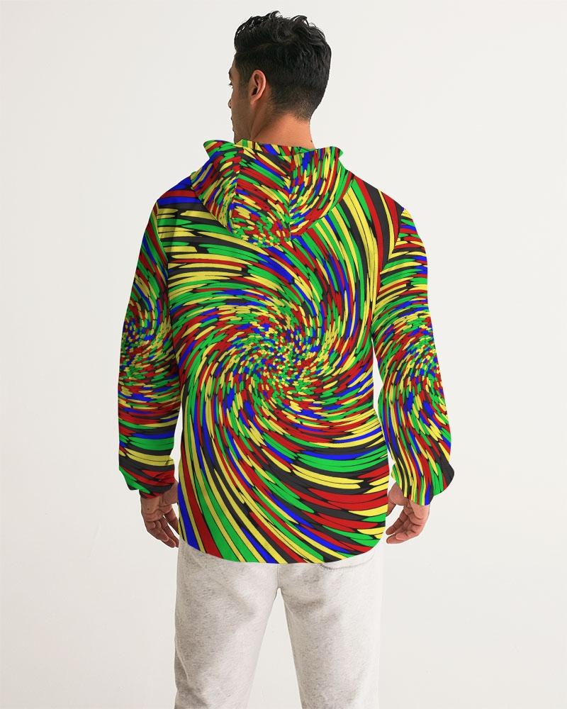 Mens Hooded Windbreaker - Multicolor Water Resistant Jacket - Jl0i0x