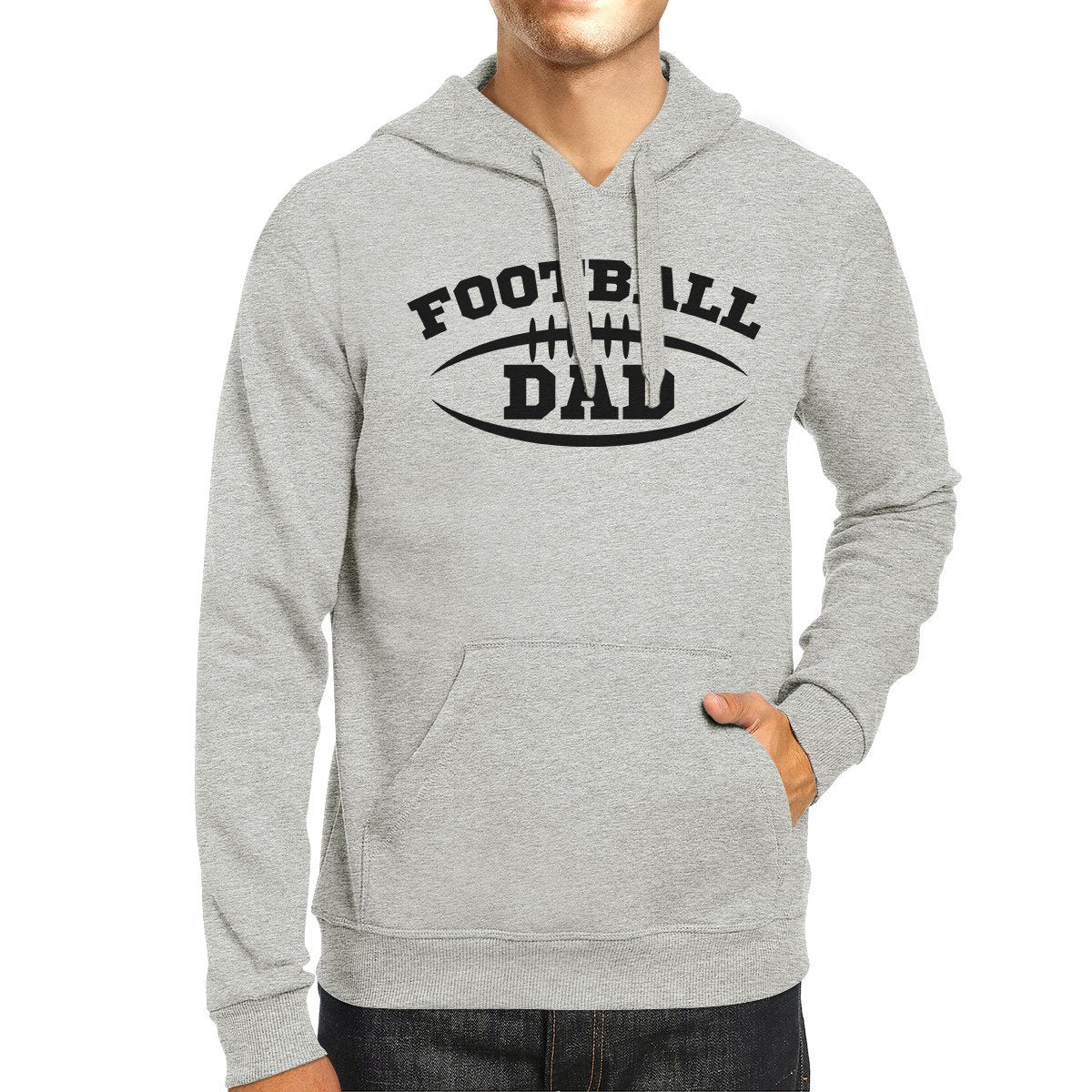 Football Dad Grijze herenhoodie Grappige papa-hoodie