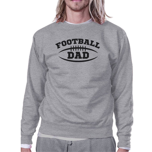 Football Dad heren grijs sweatshirt met ronde hals grappig