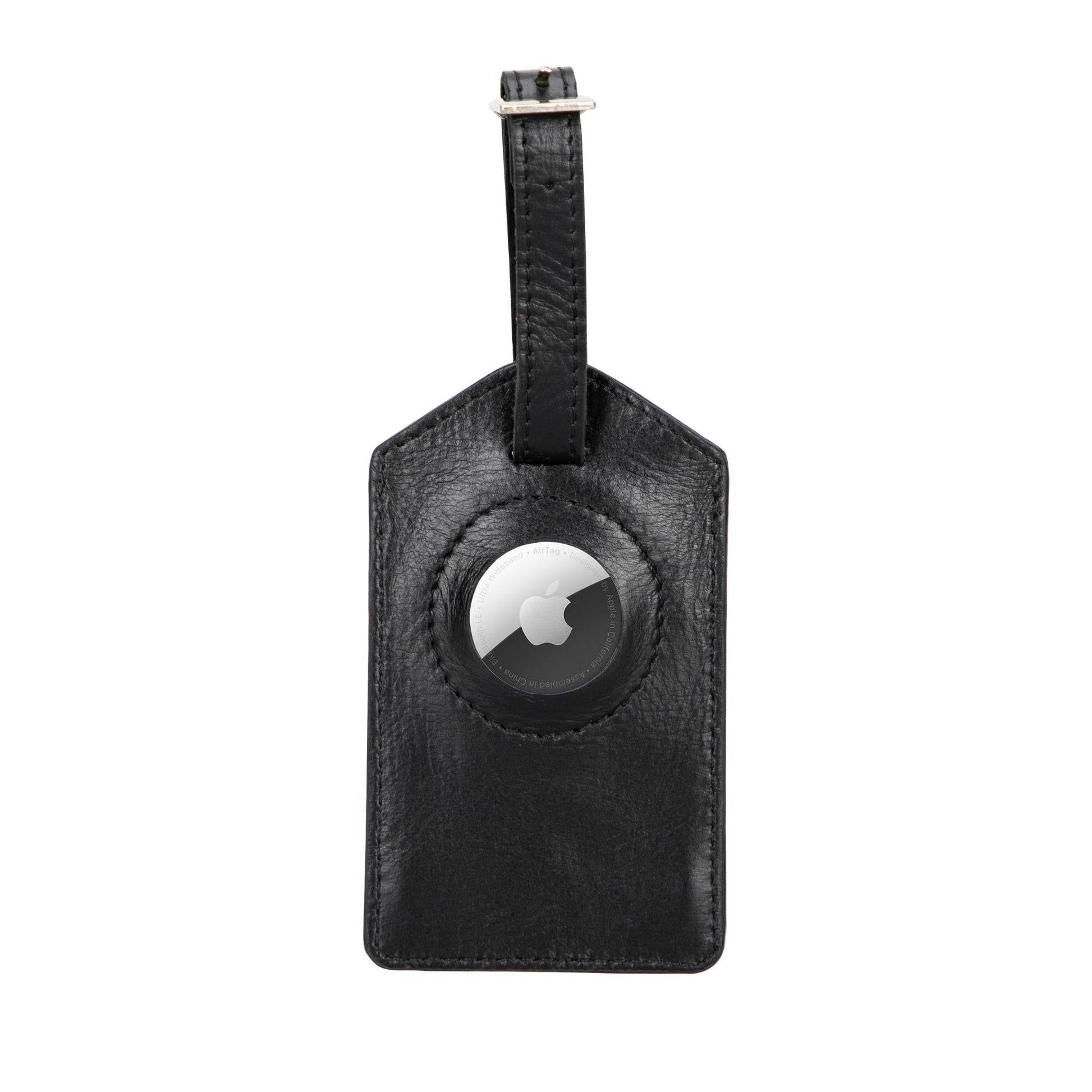 Estes Genuine Leather Luggage Tag with AirTag Slot - Sportkyu