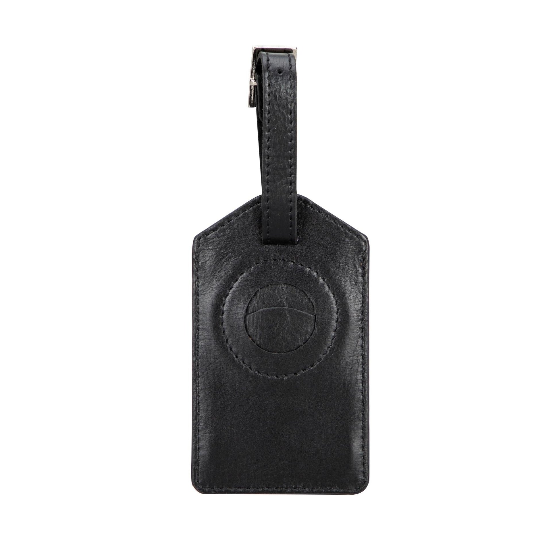 Estes Genuine Leather Luggage Tag with AirTag Slot - Sportkyu