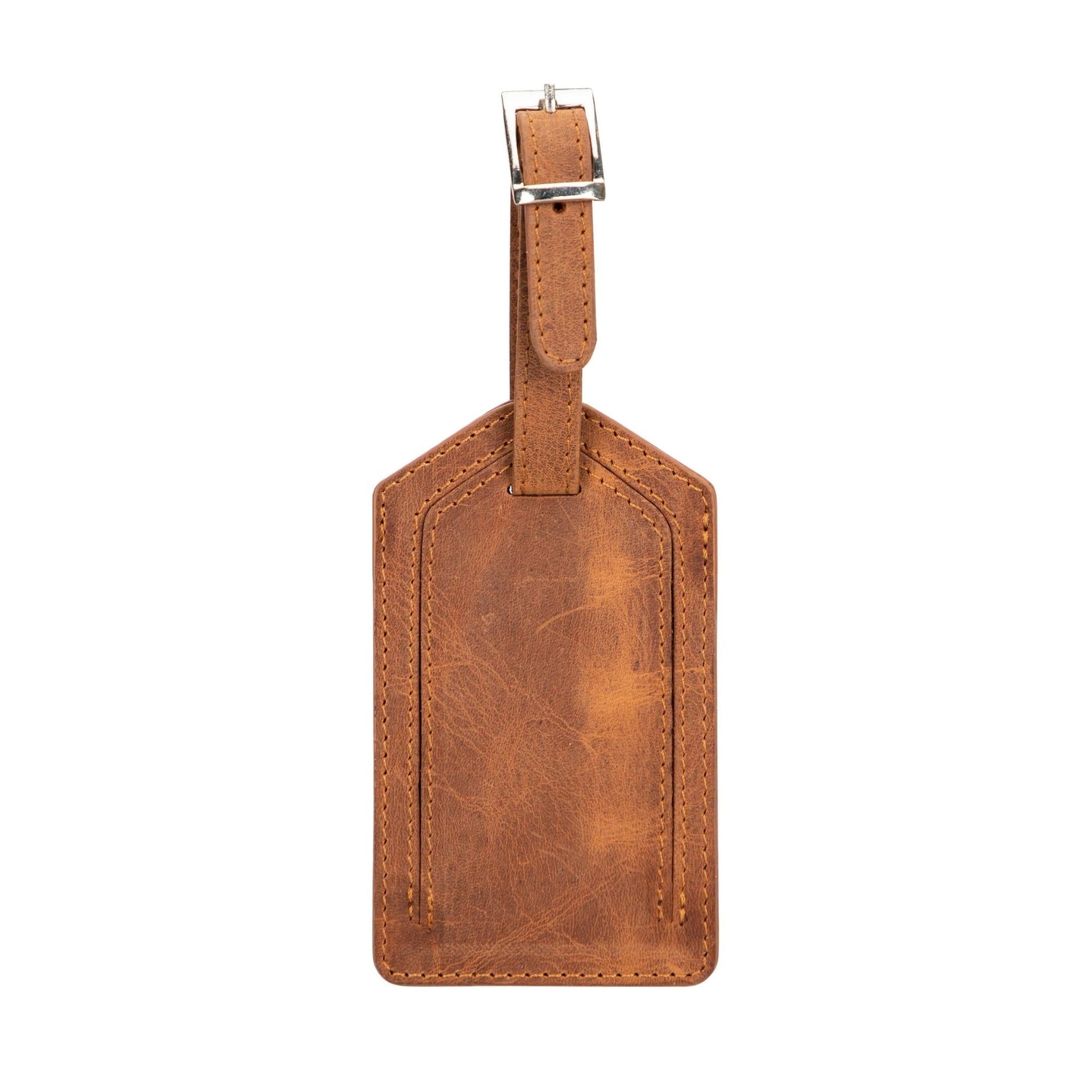 Estes Genuine Leather Luggage Tag with AirTag Slot - Sportkyu