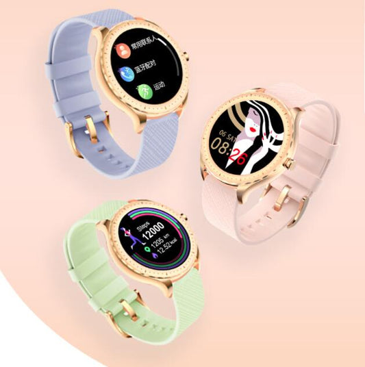 Smart Watch Damen rundes Zifferblatt Multifunktion