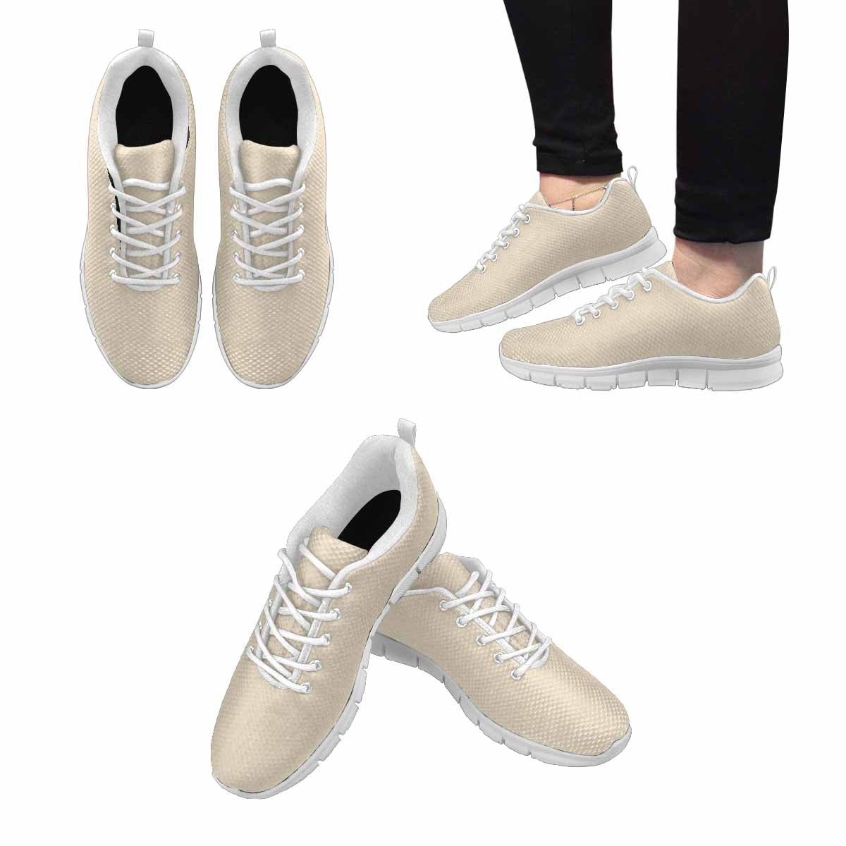 Sneakers For Men, Champagne Beige - Running Shoes