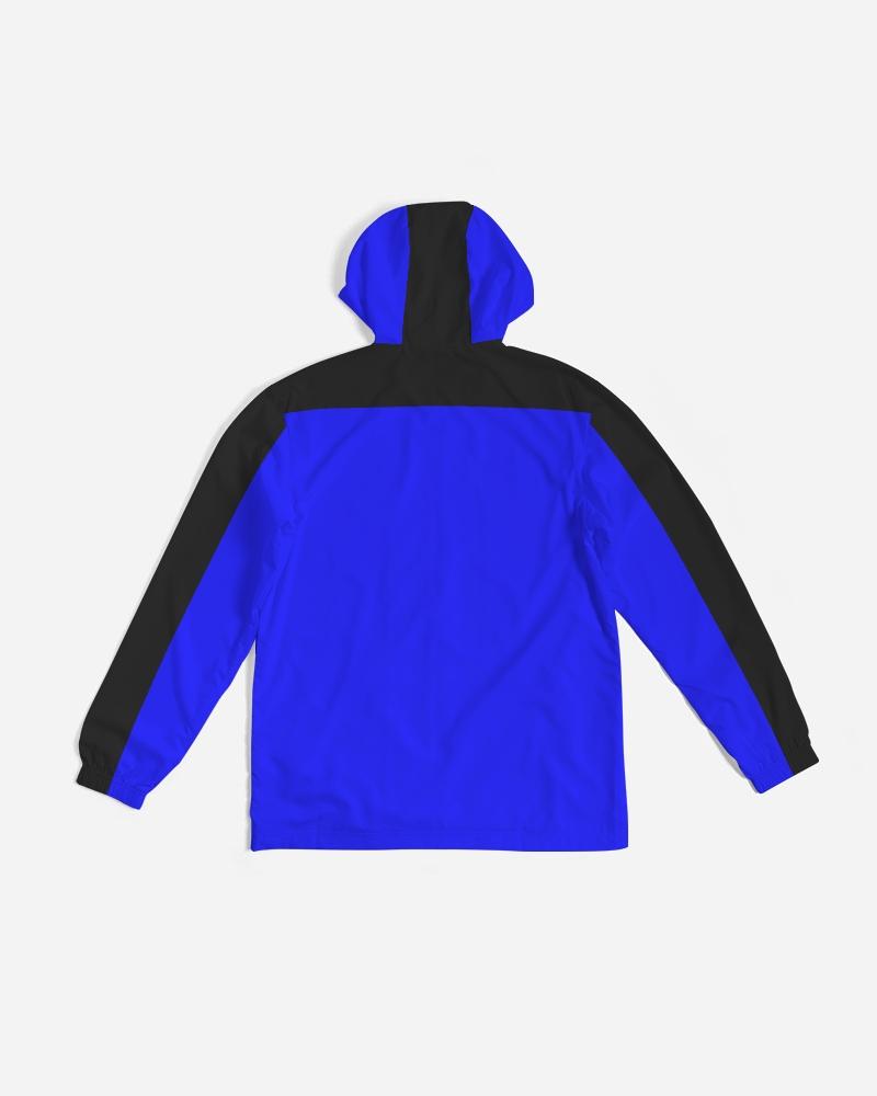 Mens Hooded Windbreaker - Royal Blue Water Resistant Jacket