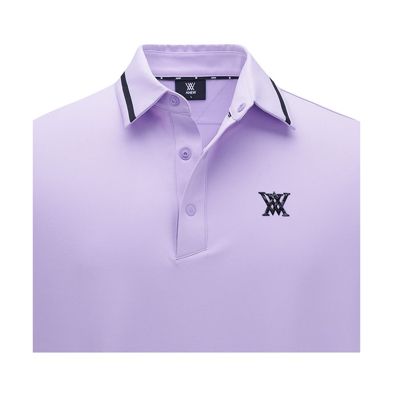 ANEW Golf: Men Back Triangular Point Short T-Shirt - Lavender