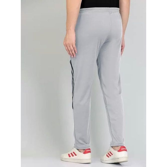 Men's Grey Lycra Full Elastic Sport Wear Stretchable Track Pant Size