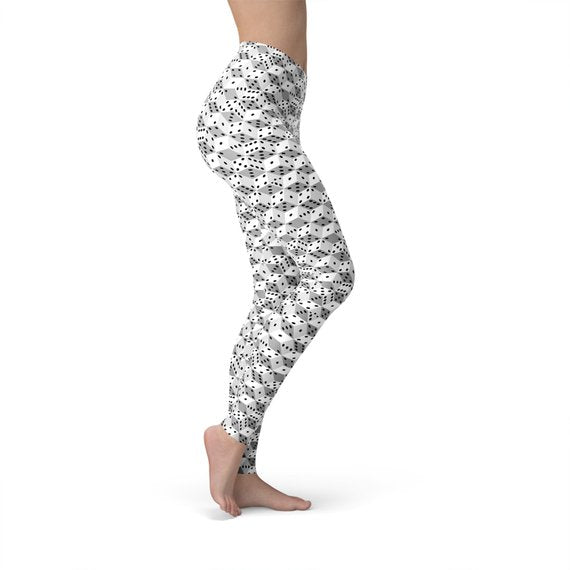 Womens zwart-witte dobbelstenen legging