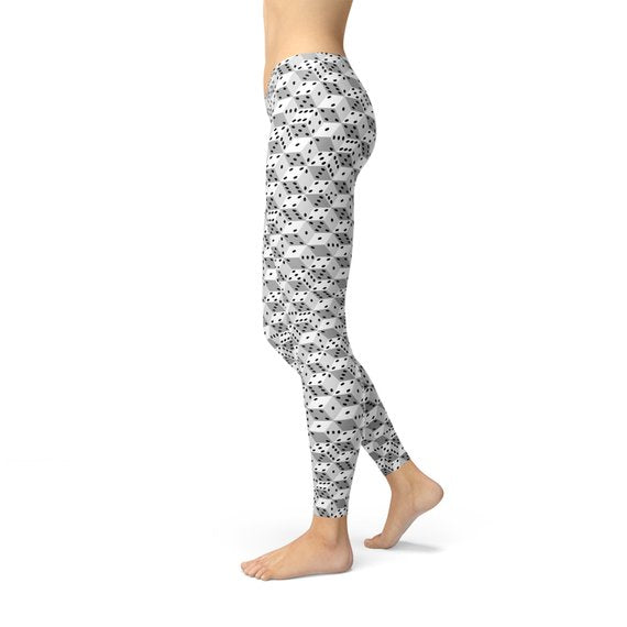 Womens zwart-witte dobbelstenen legging