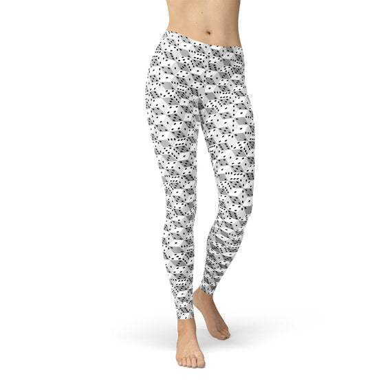 Womens zwart-witte dobbelstenen legging