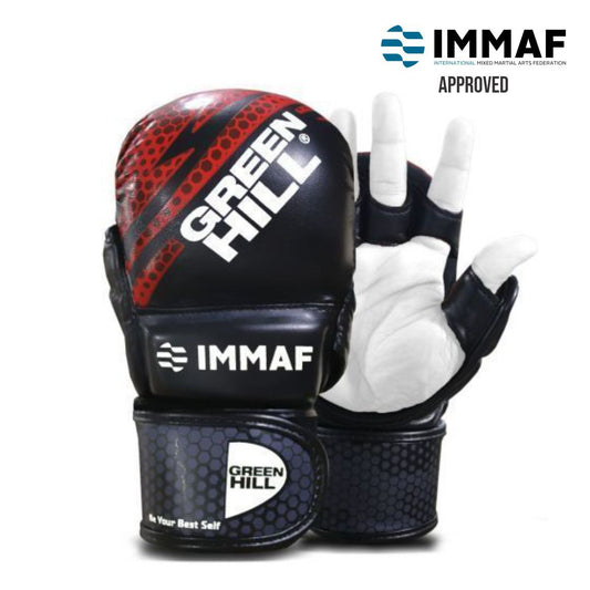 GREEN HILL IMMAF GOEDGEKEURDE MMA HANDSCHOENEN ROOD