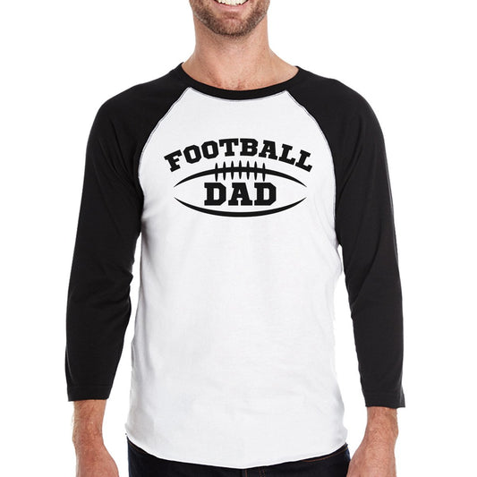 Football Dad Baseball 3/4 Sleeve Tee Funny Gift