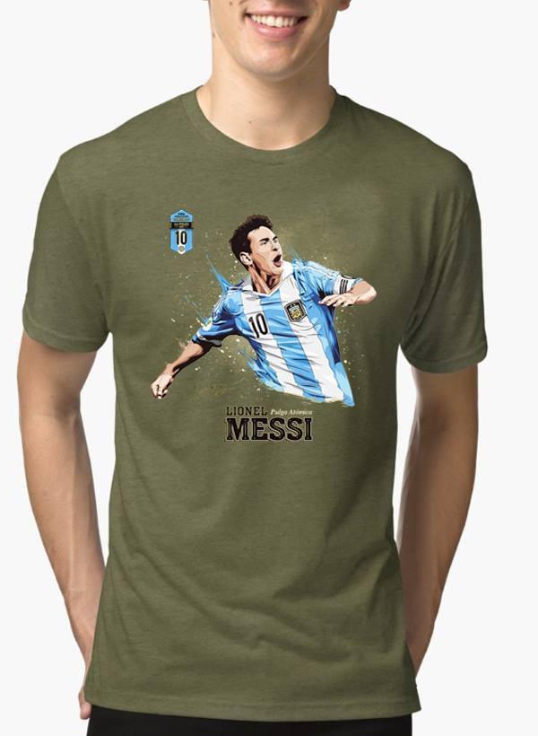 Messi Half Sleeves Melange T-shirt