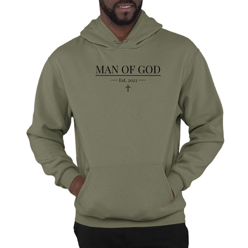 Mens Graphic Hoodie Say It Soul, Man Of God Illustration, Black