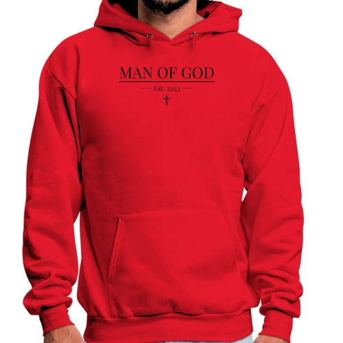 Mens Graphic Hoodie Say It Soul, Man Of God Illustration, Black