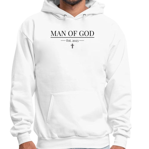 Mens Graphic Hoodie Say It Soul, Man Of God Illustration, Black