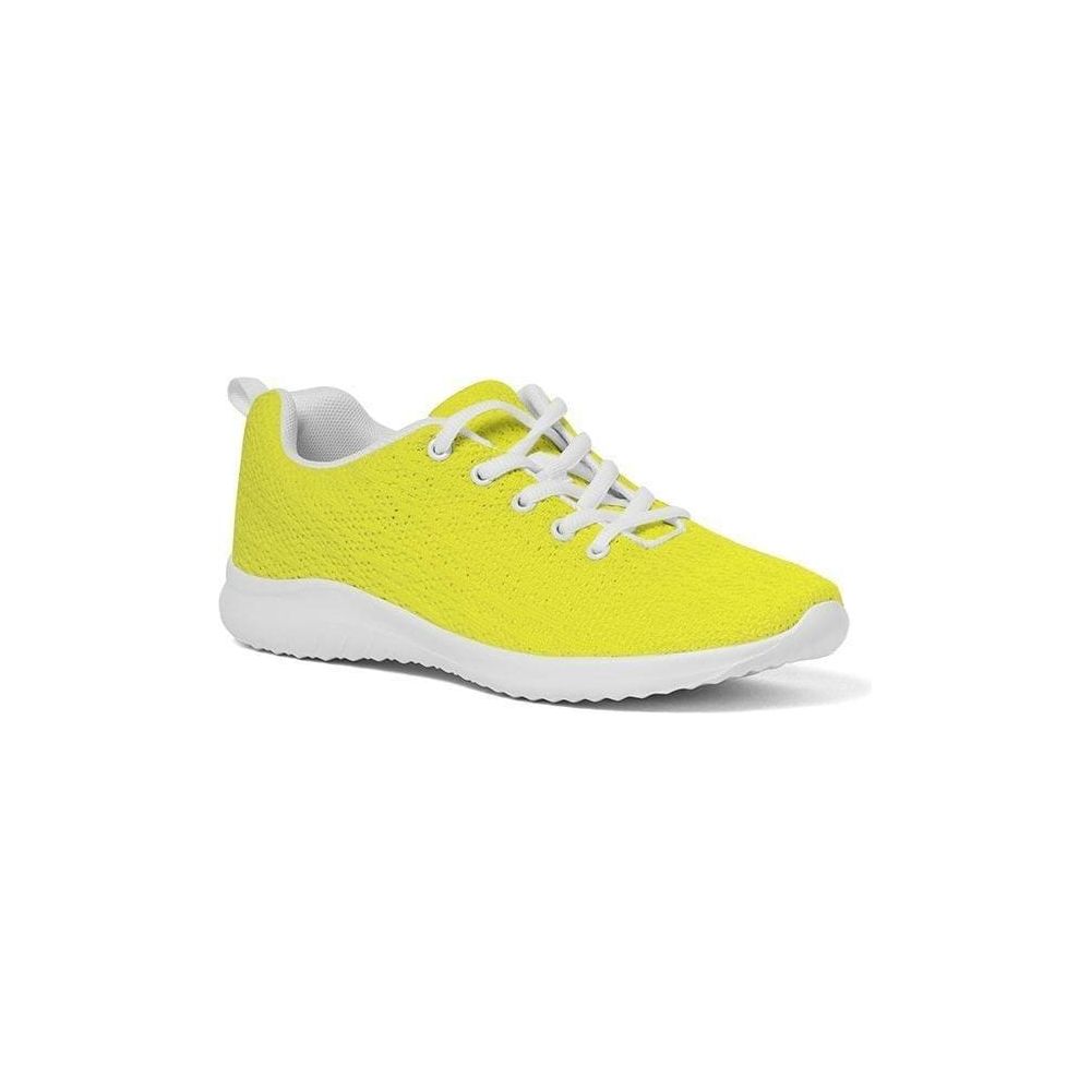 Mens Sneakers, Yellow Low Top Canvas Running Sports Shoes - O7o475