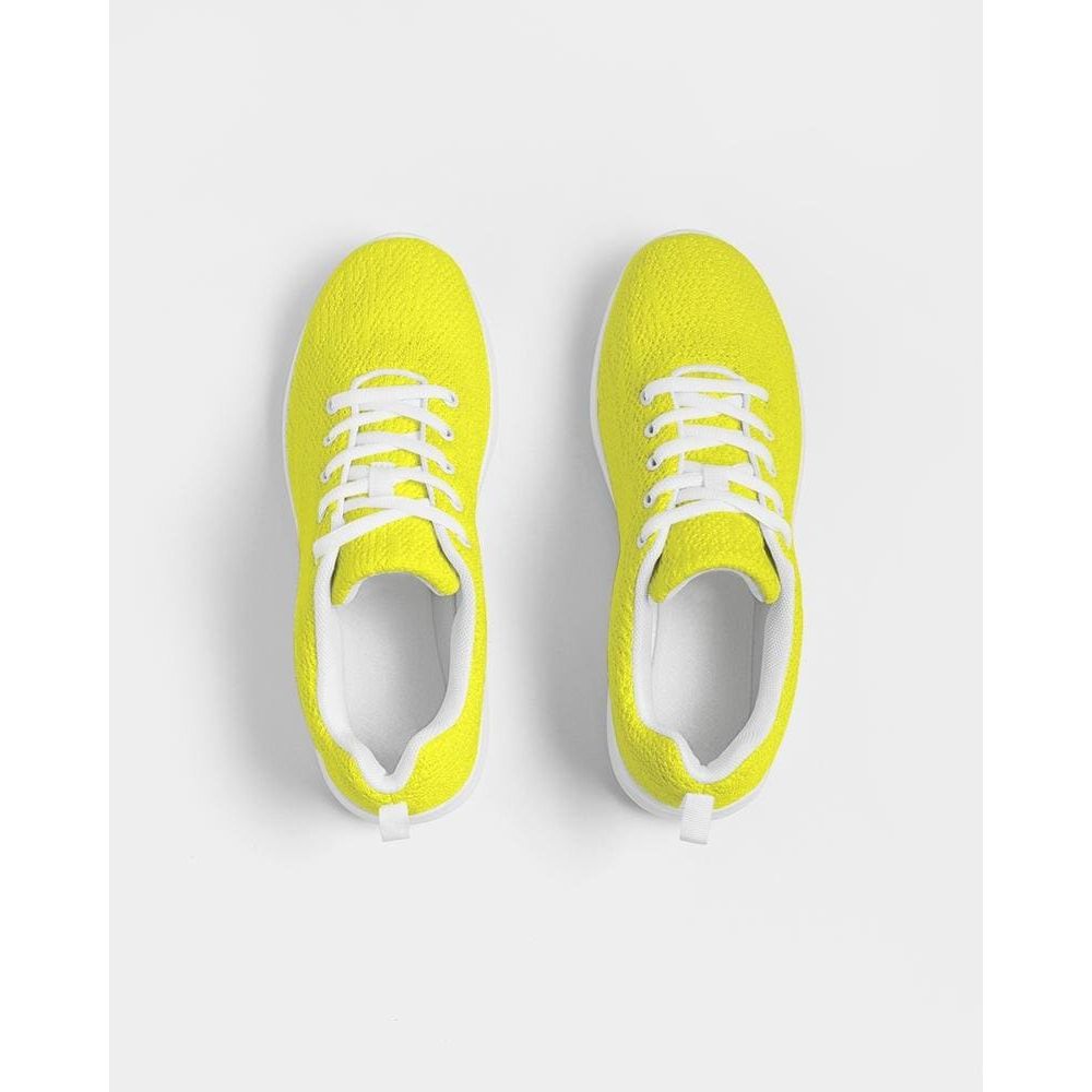 Mens Sneakers, Yellow Low Top Canvas Running Sports Shoes - O7o475