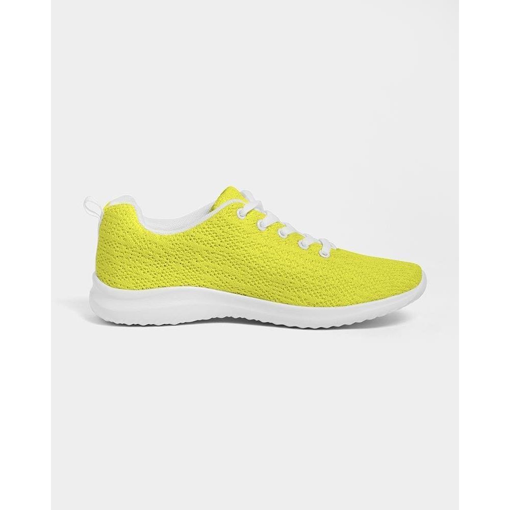 Mens Sneakers, Yellow Low Top Canvas Running Sports Shoes - O7o475