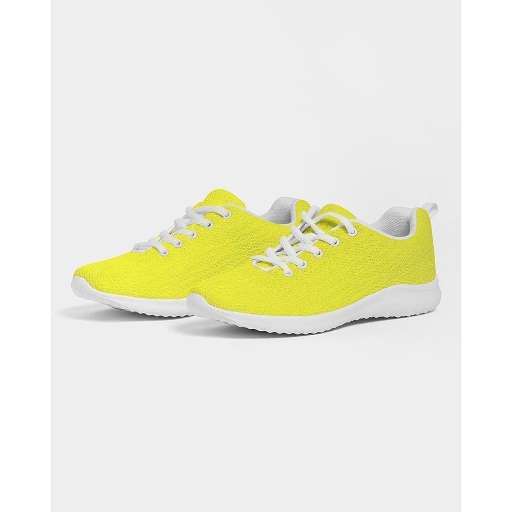 Mens Sneakers, Yellow Low Top Canvas Running Sports Shoes - O7o475