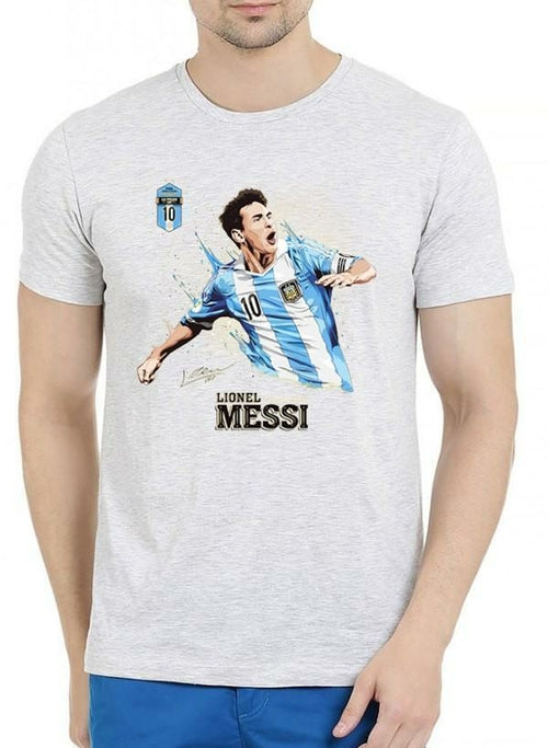 Messi Half Sleeves Melange T-shirt