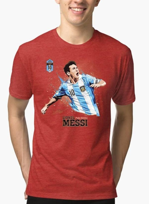 Messi Half Sleeves Melange T-shirt