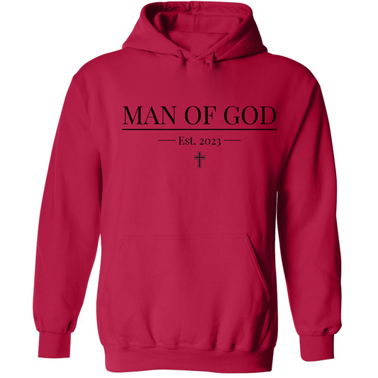 Grafische herenhoodie Say It Soul, Man van God illustratie, zwart