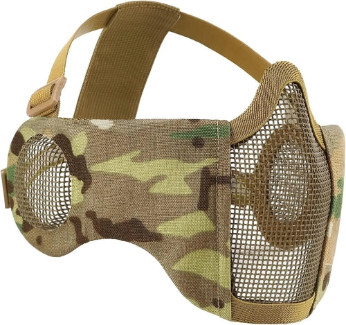 Votagoo Airsoft Mesh Mask Tactical Foldable Half Mesh Mask - Sportkyu