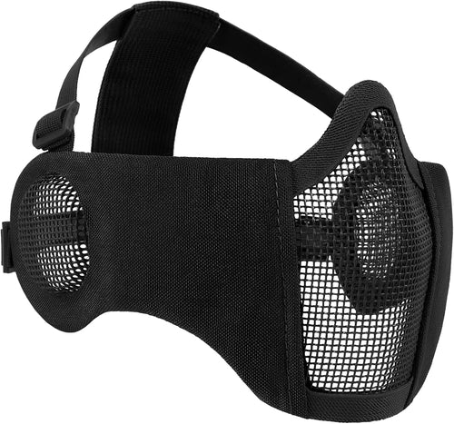 Votagoo Airsoft Mesh Mask Tactical Foldable Half Mesh Mask - Sportkyu