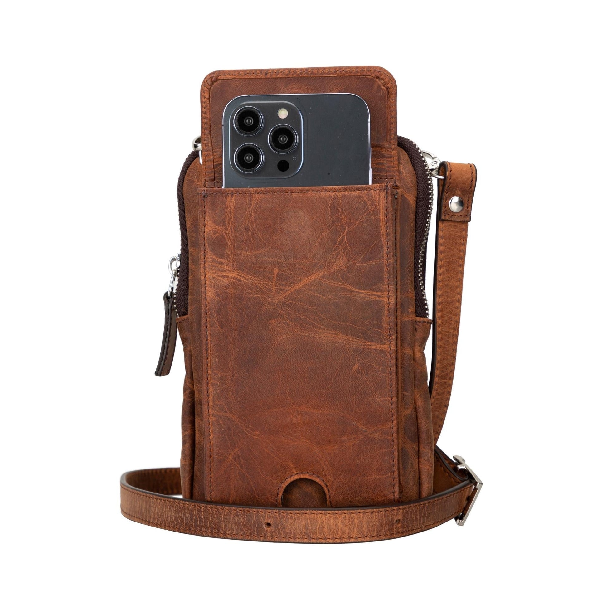 Niagara Leather Crossbody Phone Bag for Men - Sportkyu