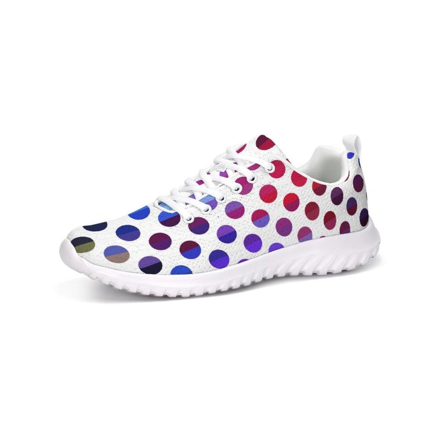 Womens Sneakers - Multicolor Polka Dot Canvas Sports Shoes / Running