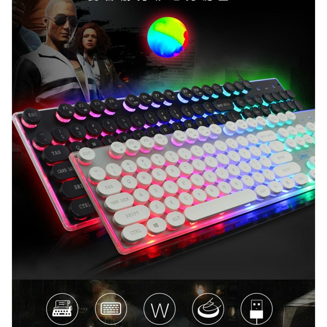 Dragon LED Backlight Gaming USB Wired Keyboard Mouse Set