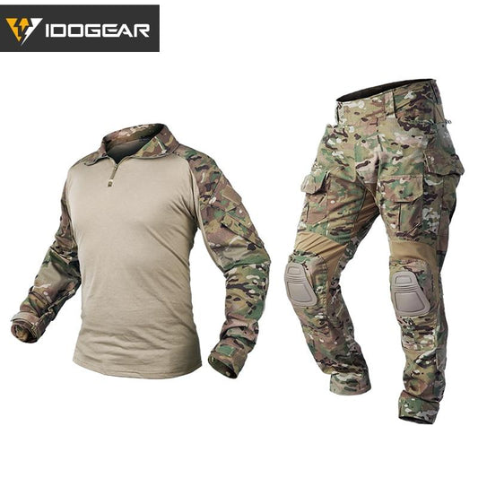 Taktische Uniform BDU G3 Kampfhemd &amp; Hose Knieschützer Update Ver Camo