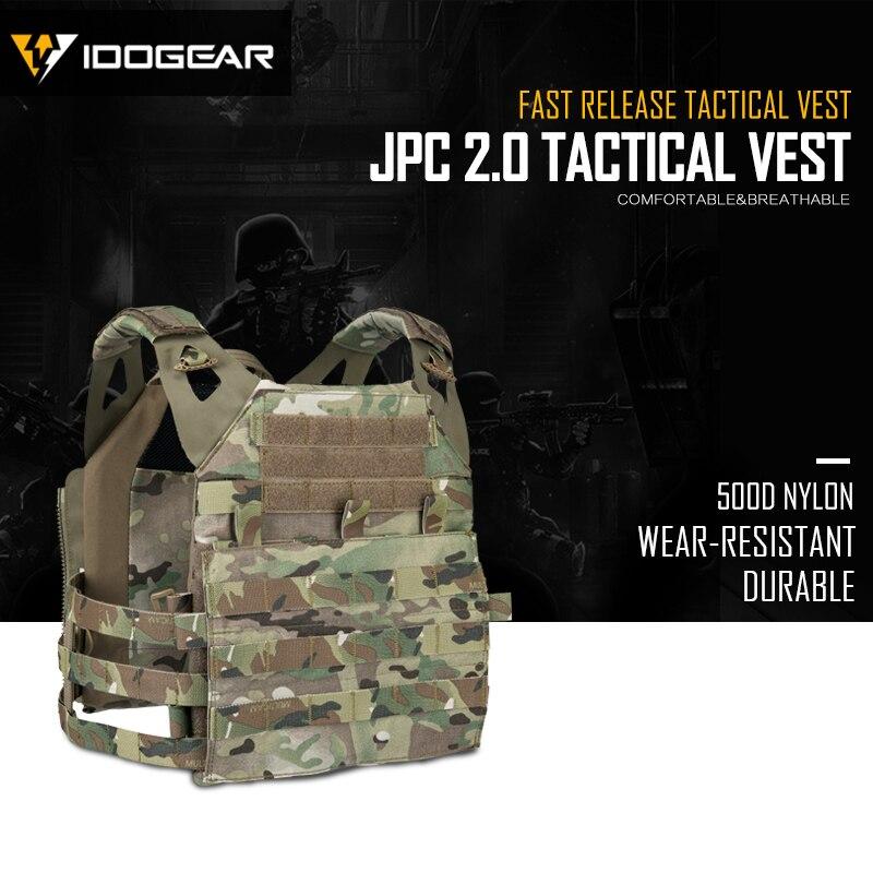 JPC 2.0 Tactical Vest Airsoft Plate Carrier MOLLE Body Armor Military