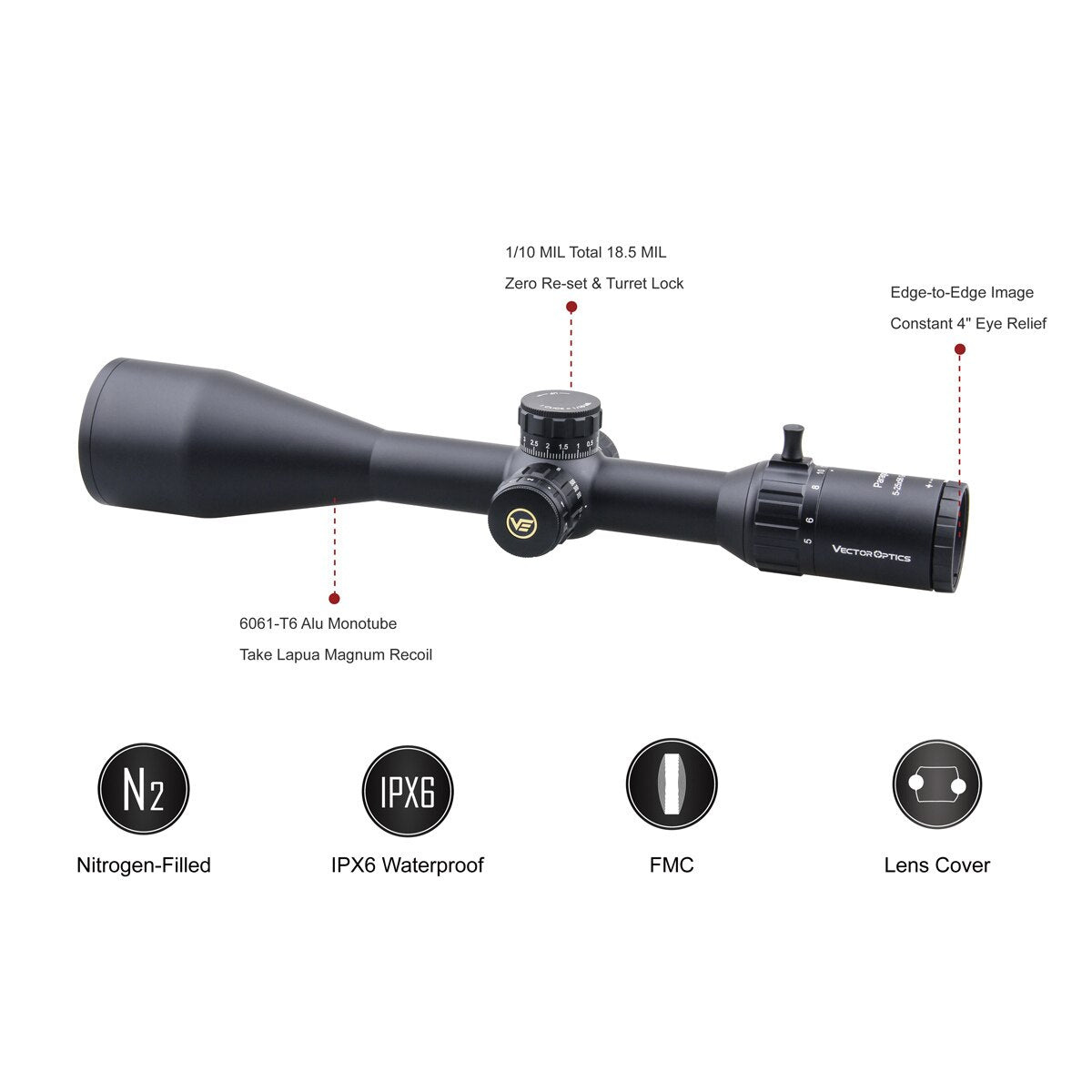 Optics Paragon GenII 5-25x56 Hunting Tactical Riflescope Long Range - Sportkyu