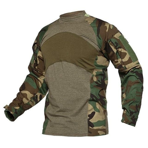 Men Summer Tactical T-shirt Army Combat Airsoft Tops Long Sleeve