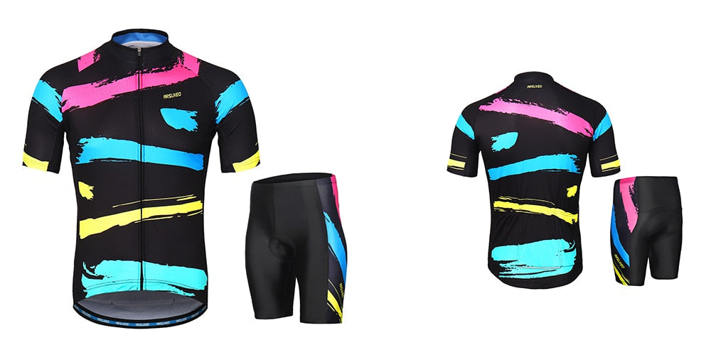 Men Cycling Jersey Sets Short Sleeves Cycling Clothing MTB Sets Bike