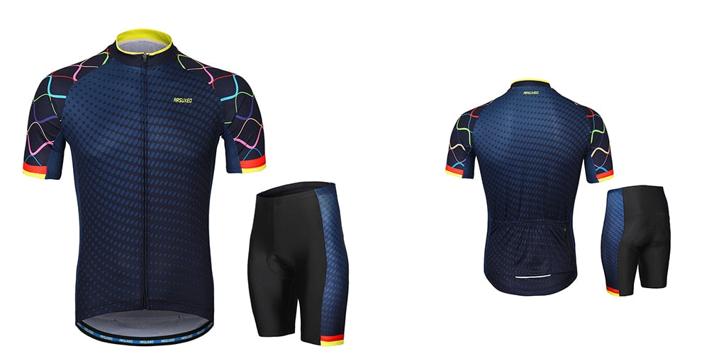 Men Cycling Jersey Sets Short Sleeves Cycling Clothing MTB Sets Bike