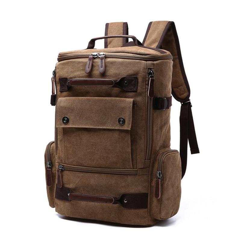 Men's Backpack Vintage Canvas Backpack School Bag Men's Travel Bags - Sportkyu