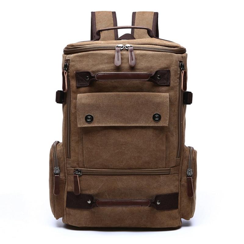 Men's Backpack Vintage Canvas Backpack School Bag Men's Travel Bags - Sportkyu