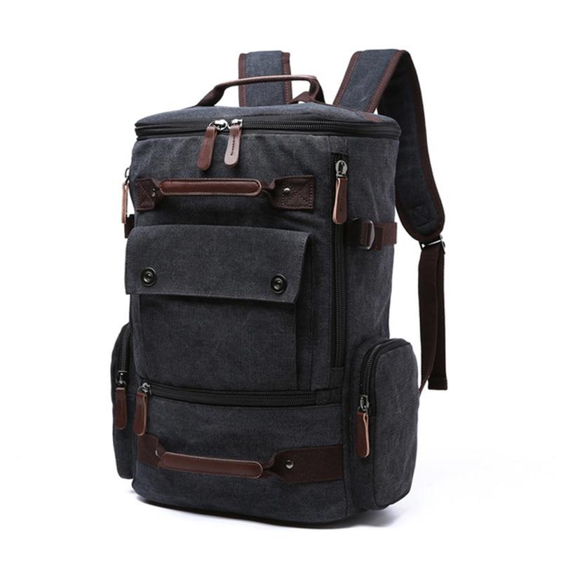 Men's Backpack Vintage Canvas Backpack School Bag Men's Travel Bags - Sportkyu