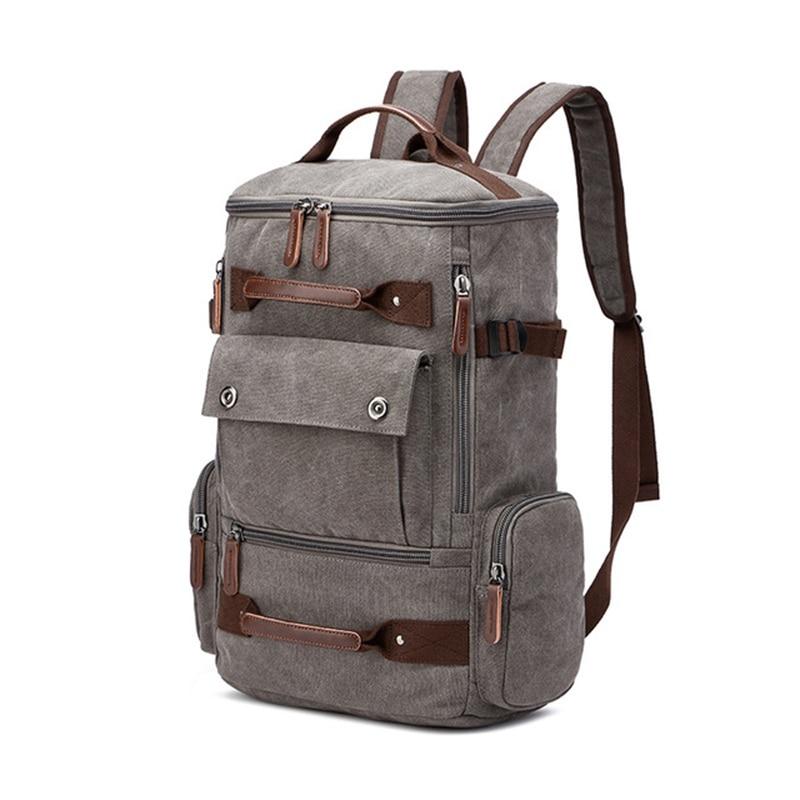 Men's Backpack Vintage Canvas Backpack School Bag Men's Travel Bags - Sportkyu