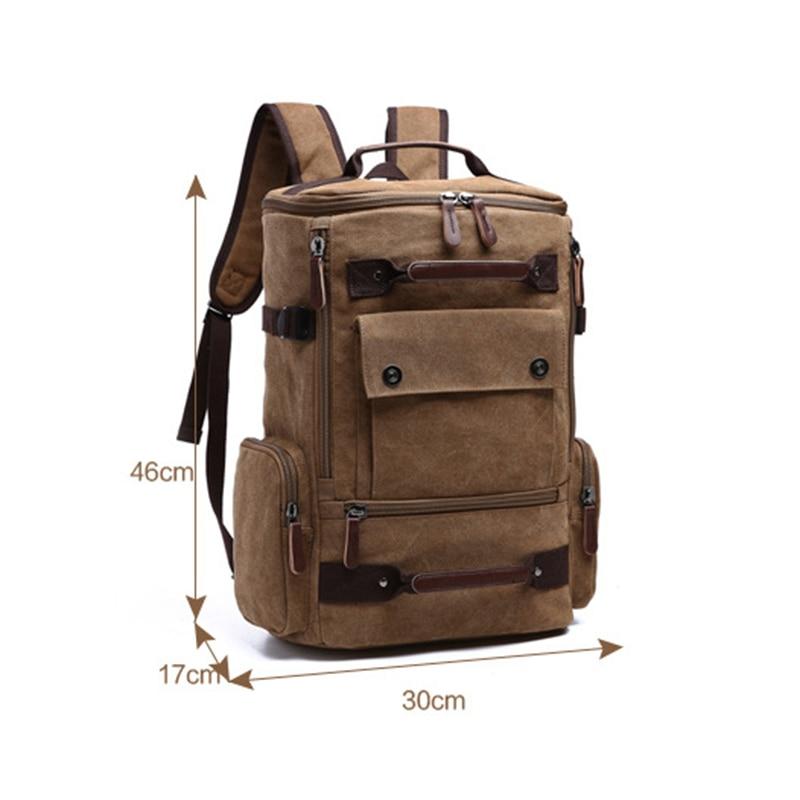 Men's Backpack Vintage Canvas Backpack School Bag Men's Travel Bags - Sportkyu