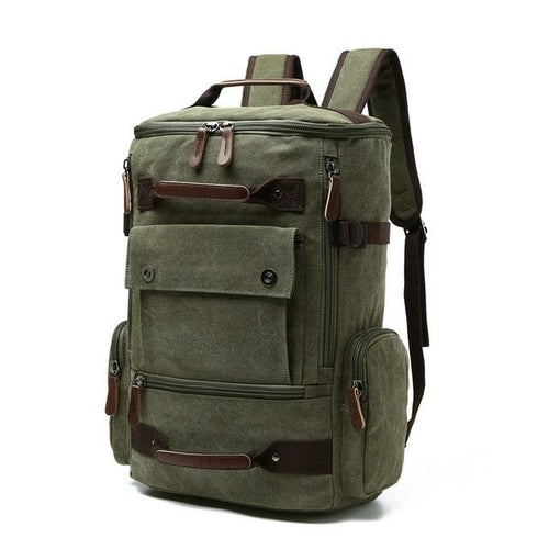 Men's Backpack Vintage Canvas Backpack School Bag Men's Travel Bags - Sportkyu