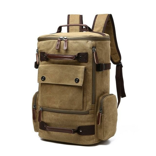 Men's Backpack Vintage Canvas Backpack School Bag Men's Travel Bags - Sportkyu